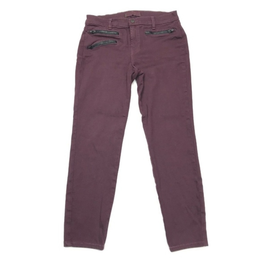 J Brand Zip Skinny Maroon Womens 29